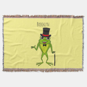 Couverture Drôle grenouille avec chapeau dessus dessin animé