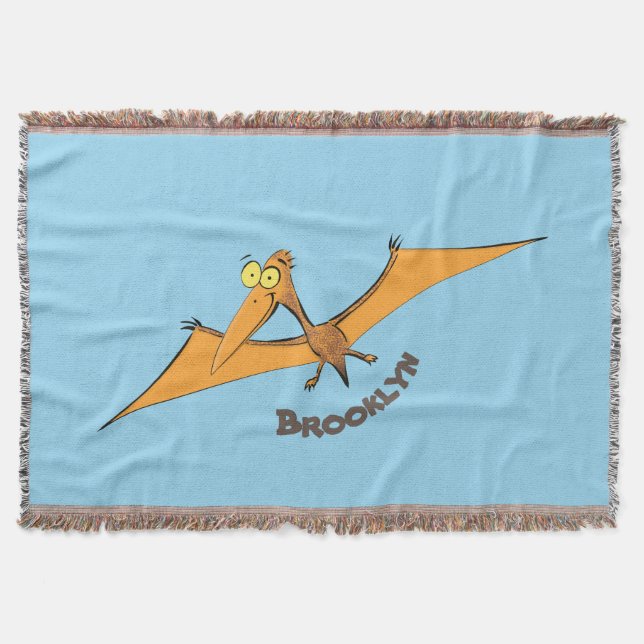 Couverture Drôle mignon dessin animé de pterodactyle volant o (Devant)