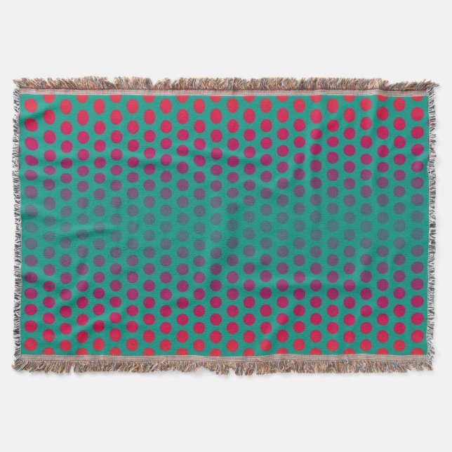 Couverture Drôle Motif Pois vert rouge + votre idée (Devant)