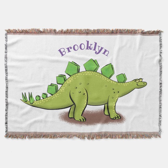 Couverture Drôle stegosaurus dinosaure dessin animé (Devant)