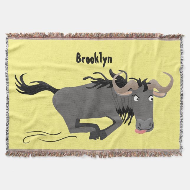 Couverture Drôle wildebeest tourner dessin animé illustration (Devant)