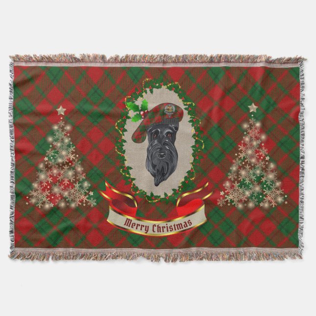 Couverture Drummond Scottie Chien Christmas Thon Blanket (Devant)