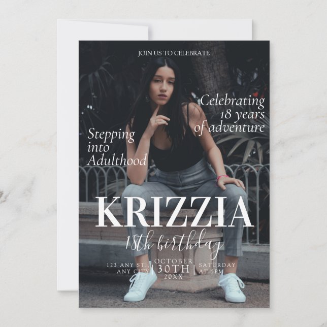 Couverture du magazine Carte d'invitation d'annive (Devant)