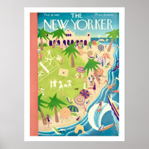 Couverture du New Yorker Février 1928 Impression