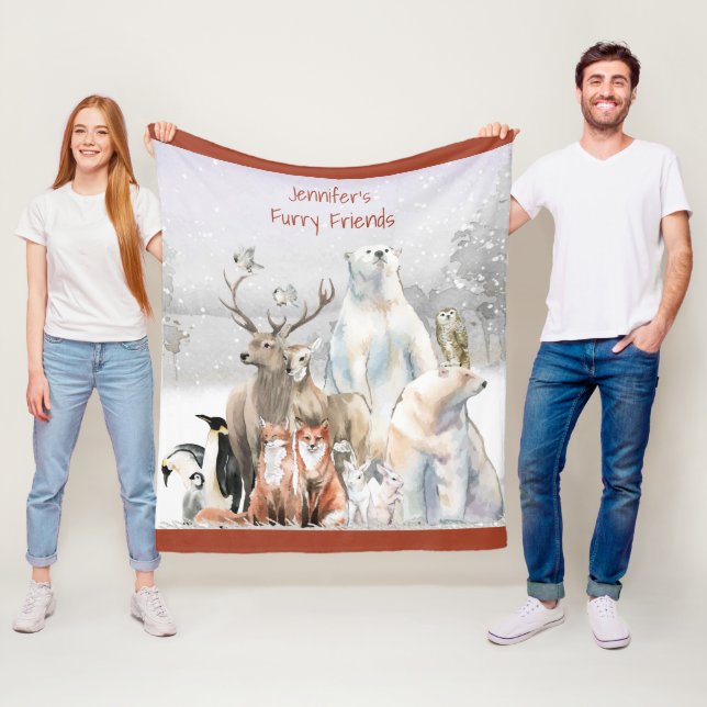 Couverture du nom de l'enfant, Animaux, Hiver (En situation)