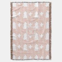 Dusty Pink Winter Wonderland avec Monogramme