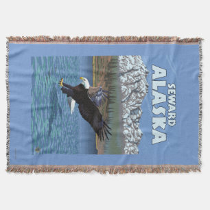 Couverture Eagle chauve plongeant - Seward, Alaska
