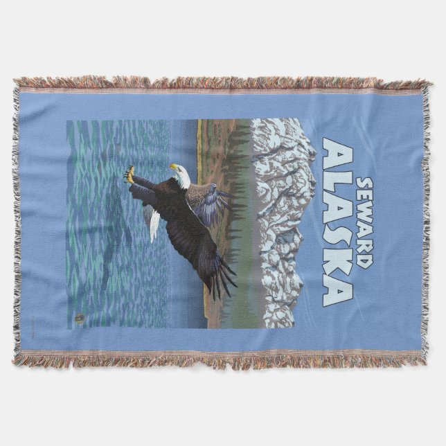 Couverture Eagle chauve plongeant - Seward, Alaska (Devant)