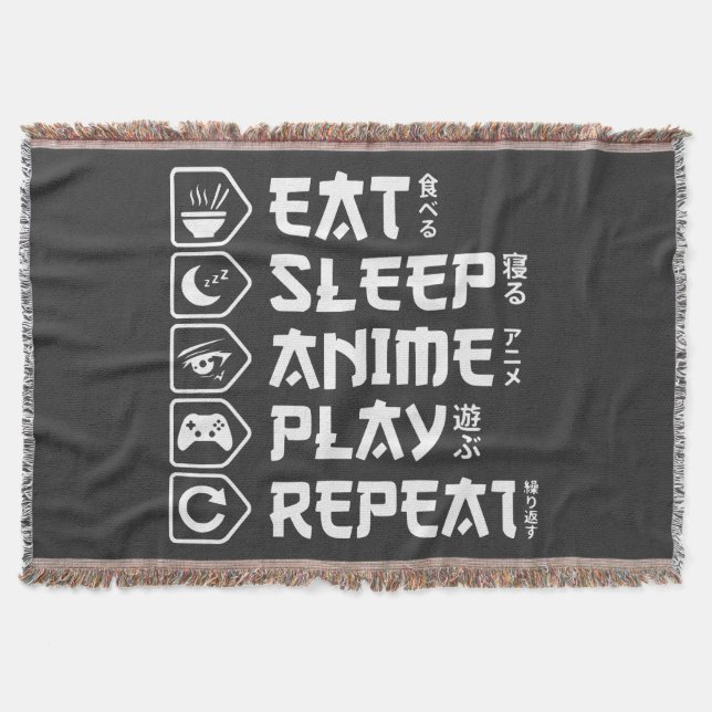 Couverture Eat Sleep Anime Play Repeat Otaku Anime Lifestyle (Devant)