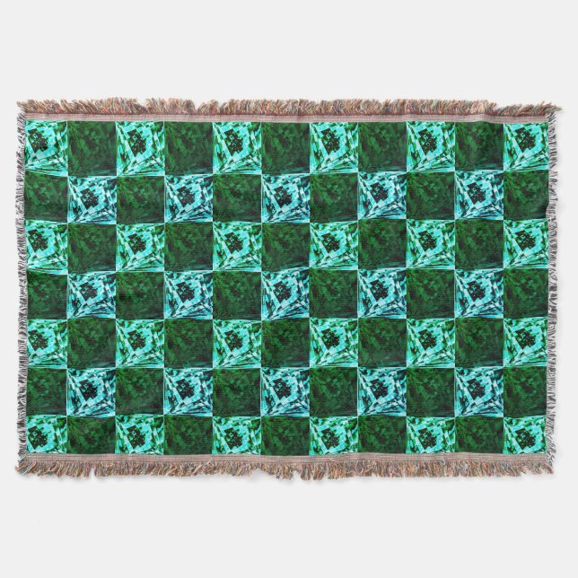 Couverture Échecs ou cyan vert et bleu ciel, avec rectangle (Devant)