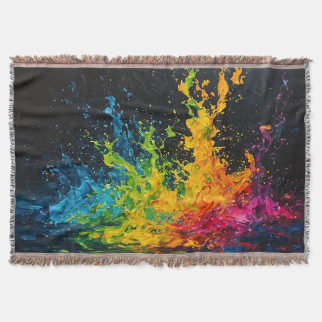 Couverture Éclaboussure de peinture colorée (Devant)
