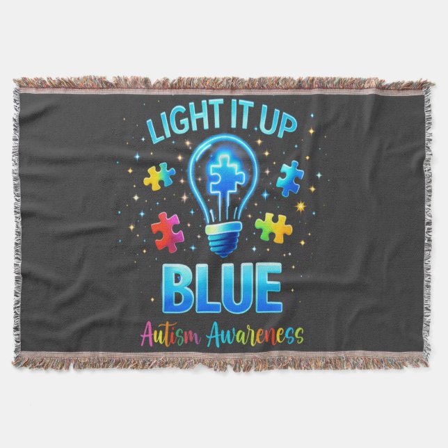 Couverture Éclairer en bleu pour la sensibilisation à l'autis (Devant)