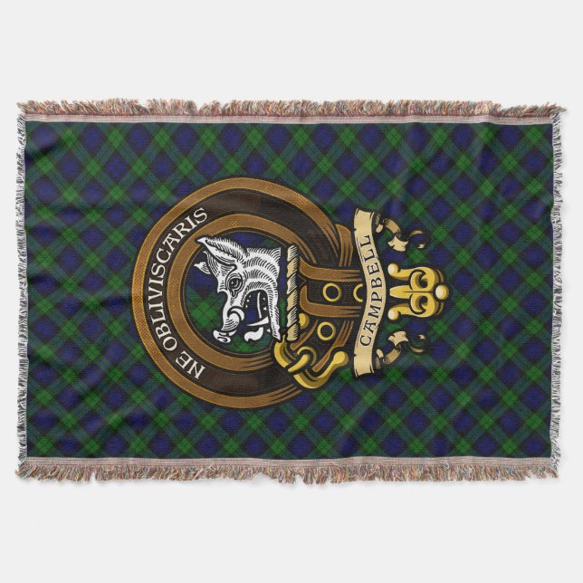 Couverture Écosse Clan Campbell Badge et Crest (Devant)