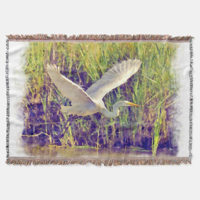 Couverture Egret 5 Aquarelle Jetée (Devant)