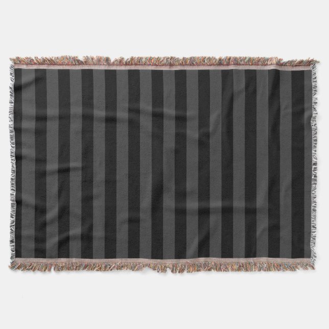 Couverture Elagnat Black & Smoky Black Vertical Stripes (Devant)