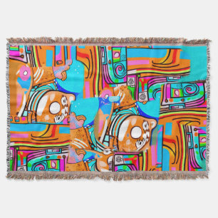 Couverture Electric Orange & Cyan Dreams — Abstrait Pop Desig
