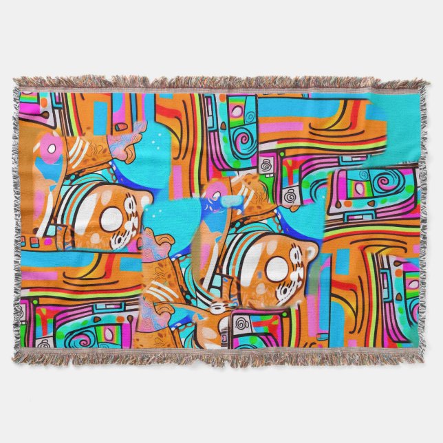 Couverture Electric Orange & Cyan Dreams — Abstrait Pop Desig (Devant)