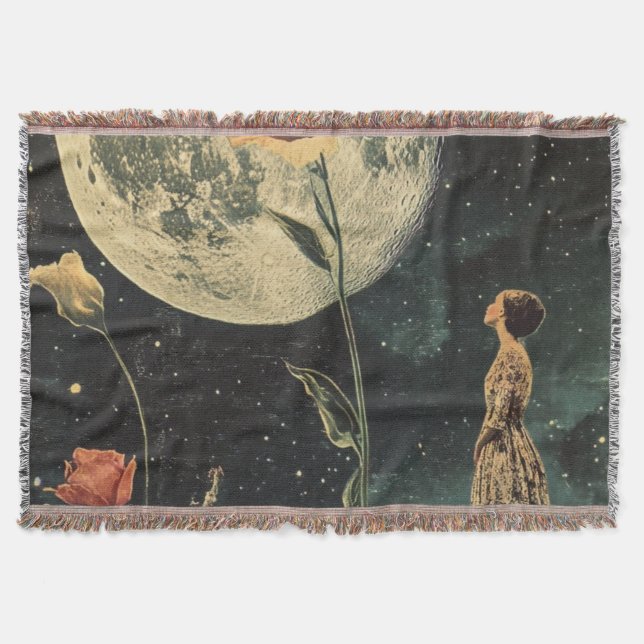 Couverture Élégance Lune - Femme avec Lune (Devant)