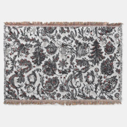 Couverture Elegant Christmas floral ornament pattern design