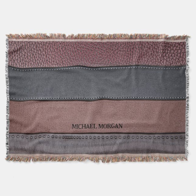 Couverture Elégant cuir de luxe look Brown Noir (Devant)