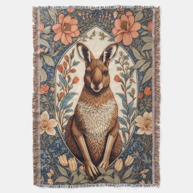 Couverture Elegant Kangaroo William Morris Inspired  (devant Vertical)