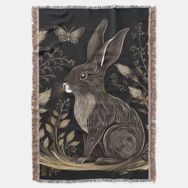 Couverture Elégant lapin en noir et beige (devant Vertical)