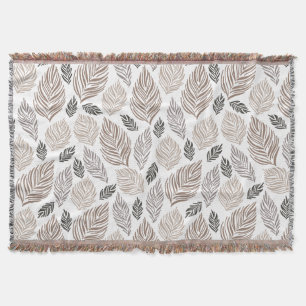 Couverture Élégant Motif Feuille en chute