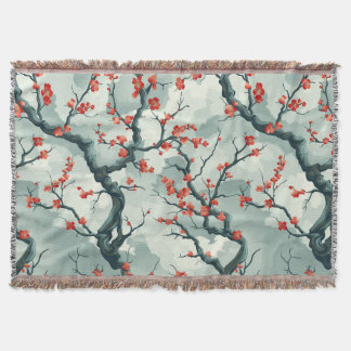 Couverture Élégant Motif sans couture en fleur de cerisier (7