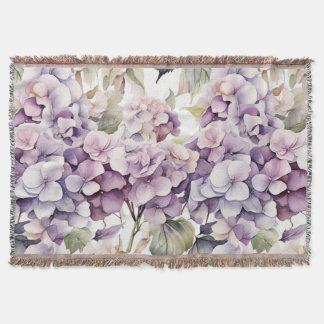 Couverture Elegant pink purple watercolor hydrangeas 