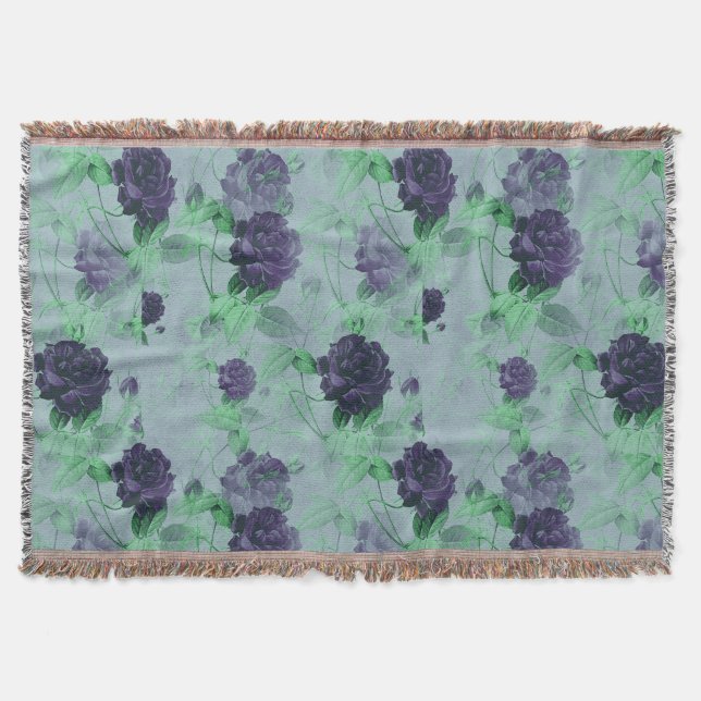 Couverture Elégant Shabby Chic Blue Rose Illustration (Devant)