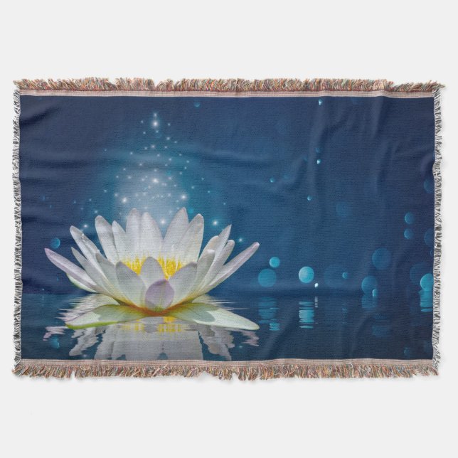 Couverture Élégant tendance girly, lotus blanc  (Devant)