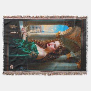 Couverture Élégante femme de la Renaissance en robe verte