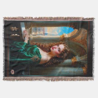 Couverture Élégante femme de la Renaissance en robe verte