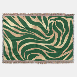 Couverture Elégante Parties scintillant d'or Zebra Green Pos