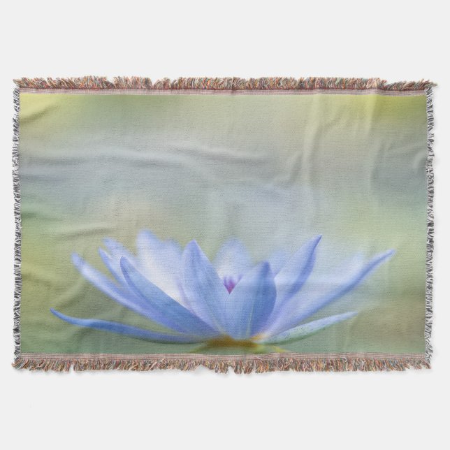 Couverture Élégante Tendance Féminine, Lotus Bleu (Devant)