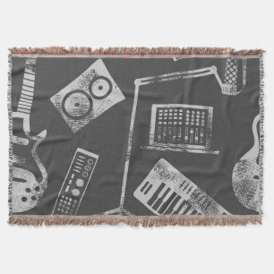 Couverture Éléments musicaux : vintage arrière - plan sans so
