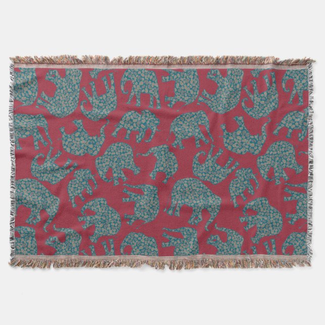 Couverture Eléphants personnalisés de marguerite sur une couv (Devant)