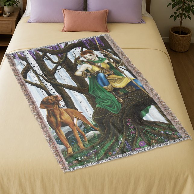 Couverture Elfe de fantasy archer Vizsla forêt enchantée (Créateur téléchargé)