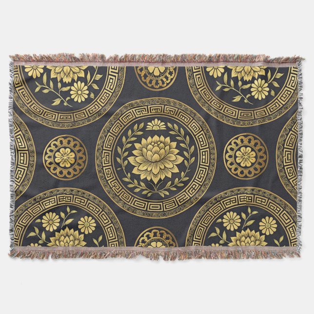 Couverture Emblème de Lotus Mandala Or Luxueux (Devant)