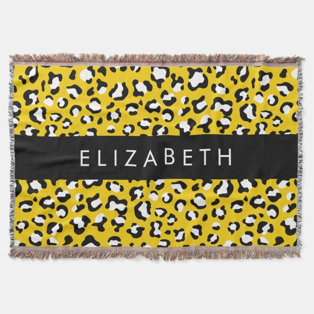 Couverture Empreinte de léopard, Spots, Leopard Jaune, Votre  (Devant)