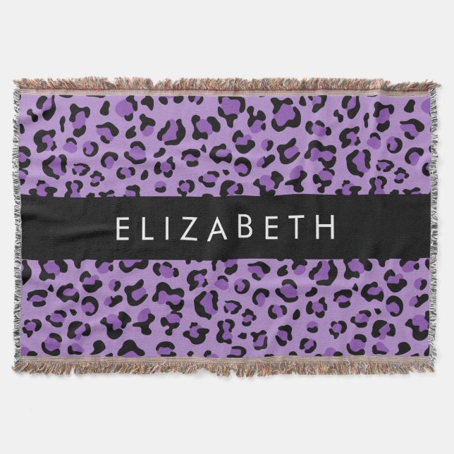 Couverture Empreinte de léopard, Spots, Leopard Violet, Votre (Devant)