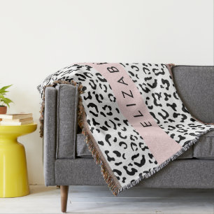 Couverture Empreinte de léopard, Spots, Noir Et Blanc, Votre