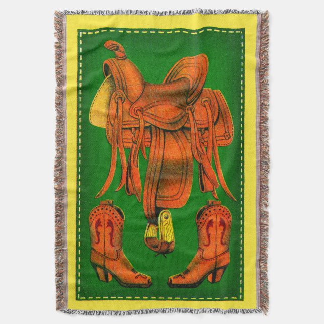 Couverture Empreinte de selle occidentale et bottes de cowboy (devant Vertical)