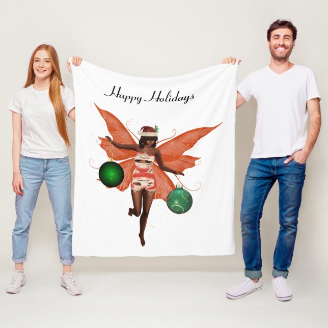 Couverture en fée de Noël afro-américaine (En situation)