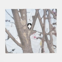 Couverture en fleur printanière moyenne en polaire