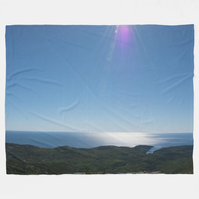 Couverture en laine polaire Cadillac Mountain, Gra (Devant (Horizontal))