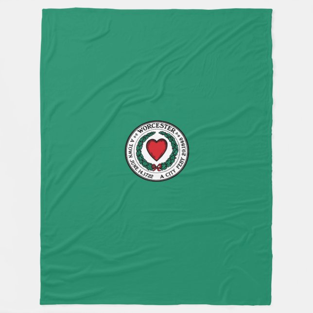 Couverture en laine polaire du drapeau de Worceste (Devant)