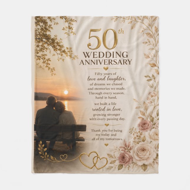 Couverture en laine polaire pour anniversaire de m (Devant)