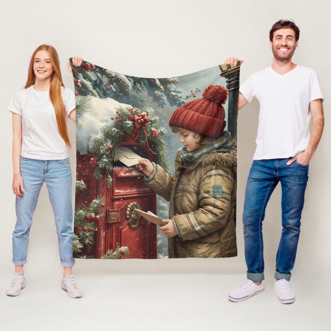Couverture en laine polaire pour boîte aux lettres (En situation)
