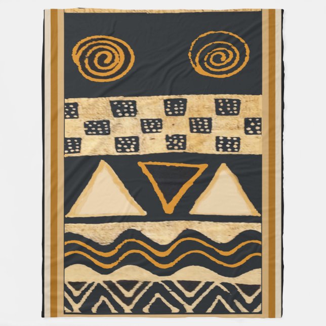 Couverture en laine polaire Tribal africain - Gran (Devant)